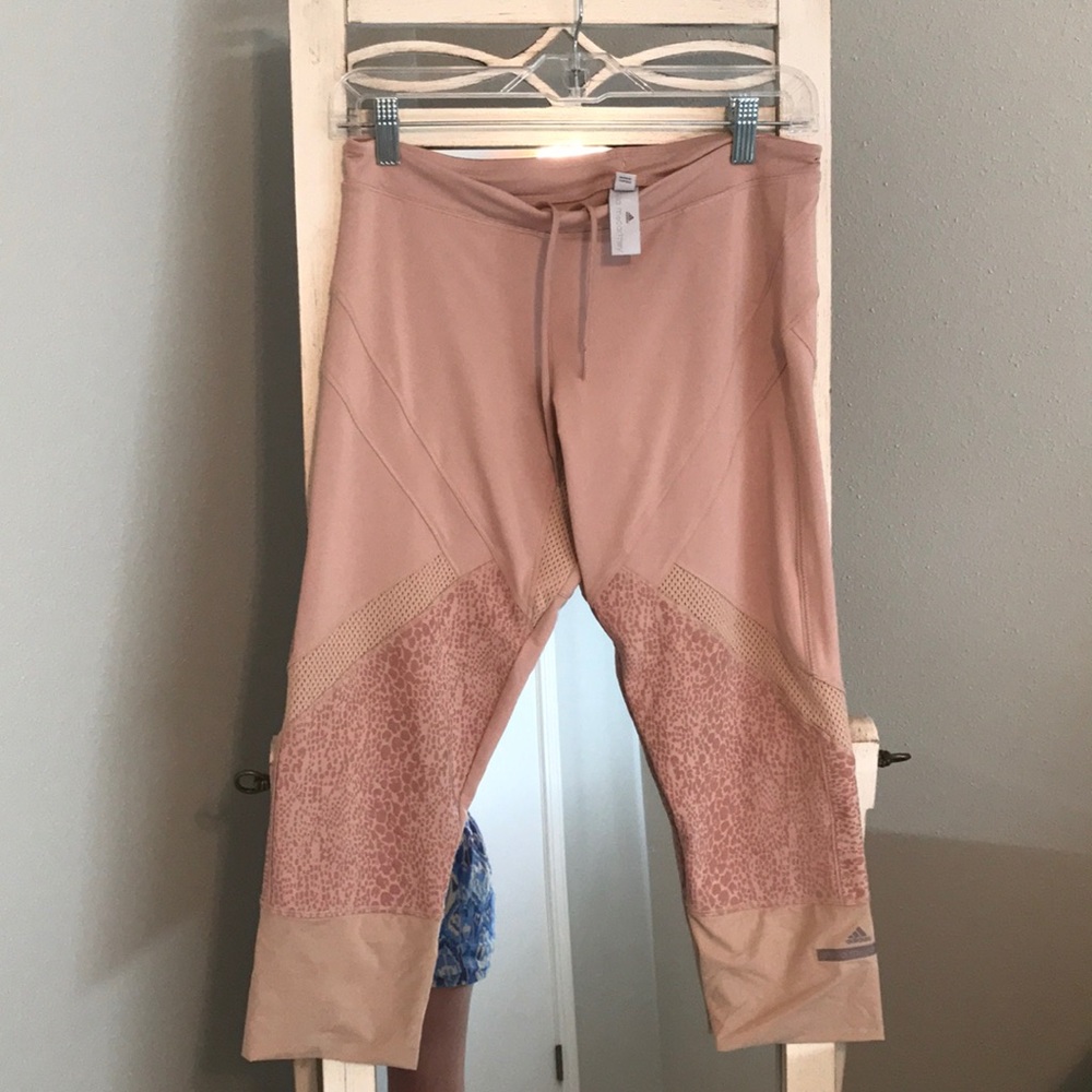 Stella McCartney adidas 3/4 running leggings nude
